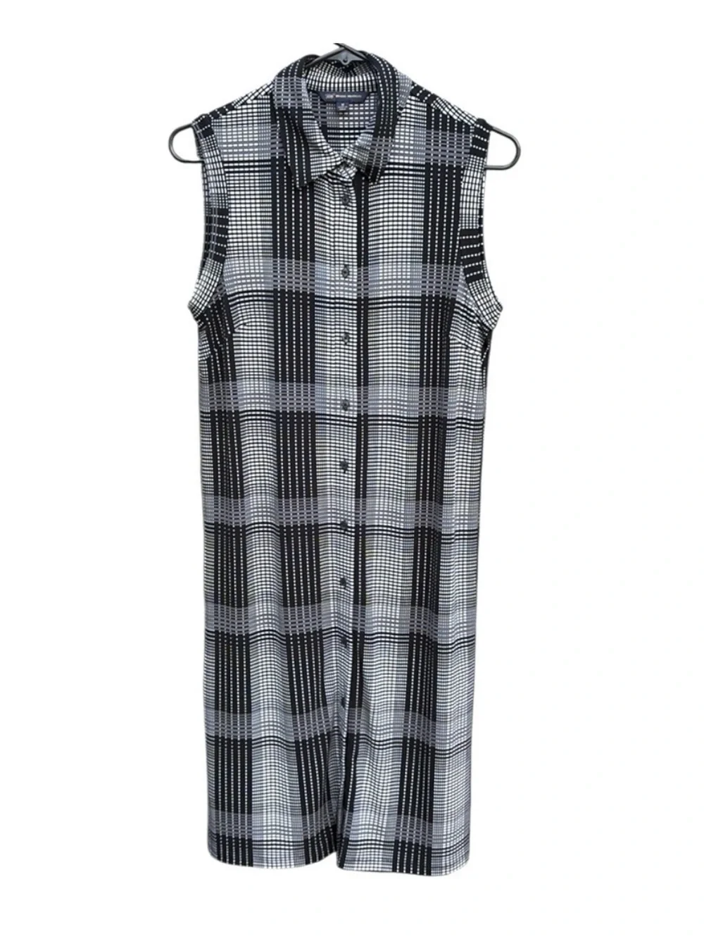 Brooks BrothersSleeveless Button Front Stretch Midi Dress Medium LIKE NEW